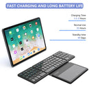 BOW Foladable Bluetooth Keyboard with Touchpad Pocket Folding Keyboard for Laptop Phone Tablet  Wireless Rechargeable Keyboard - BUY ABROAD NOW