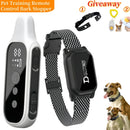 800m Digital Dog Training Collar Waterproof Rechargeable Remote Control Pet with LCD Display for All Size Shock Vibration Sound