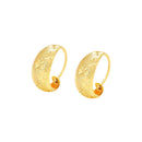 Luxury 24K 9999 Pure Gold real gold Women's Gymnispion Ear Ring Ear Buckle Ins Vintage Circle Earrings