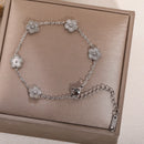 Fashion Flower Stainless Steel Bracelets For Women Trendy Gold Color Metal Bracelet Party Birthday Daily Cute Romantic Jewelry