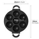 Cake Pan Cast Iron Omelette Pan Non-Stick Cooking Pot Breakfast Egg Cooker Cake Mold Kitchen Cookware Kitchenware. -7 Hole Cooking