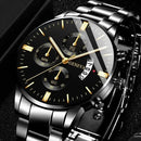 Men's stainless steel watch.