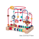 Baby Toys Wooden Roller Coaster Bead Maze Abacus Math Toys. Toddler Early Educational Toys for Kids Children 1-3 Years.