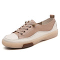 Jogging Casual Shoes Cow Leather Soft Sole Slip-on Flat Loafers Ladies Sneakers Breathable Walking Trainers