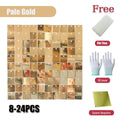 Square glitter wall background with shiny decorative panels,