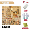 Square glitter wall background with shiny decorative panels,