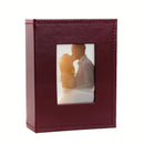 Premium Leather album - holds up to 100 4X6 "photos with front window for family, wedding and baby photos