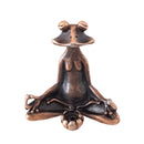 Antique Brass Meditation Zen Frog Statue Ornament Copper Animal Sculpture Incense Burner Home Desk Decorations Tea Pet