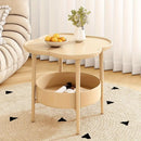 Cream Style Small Coffee Table Creative Side, Table Modern Simple, Sofa Side Cabinet, Table Small Coffee, Table A Few Double Layered.
