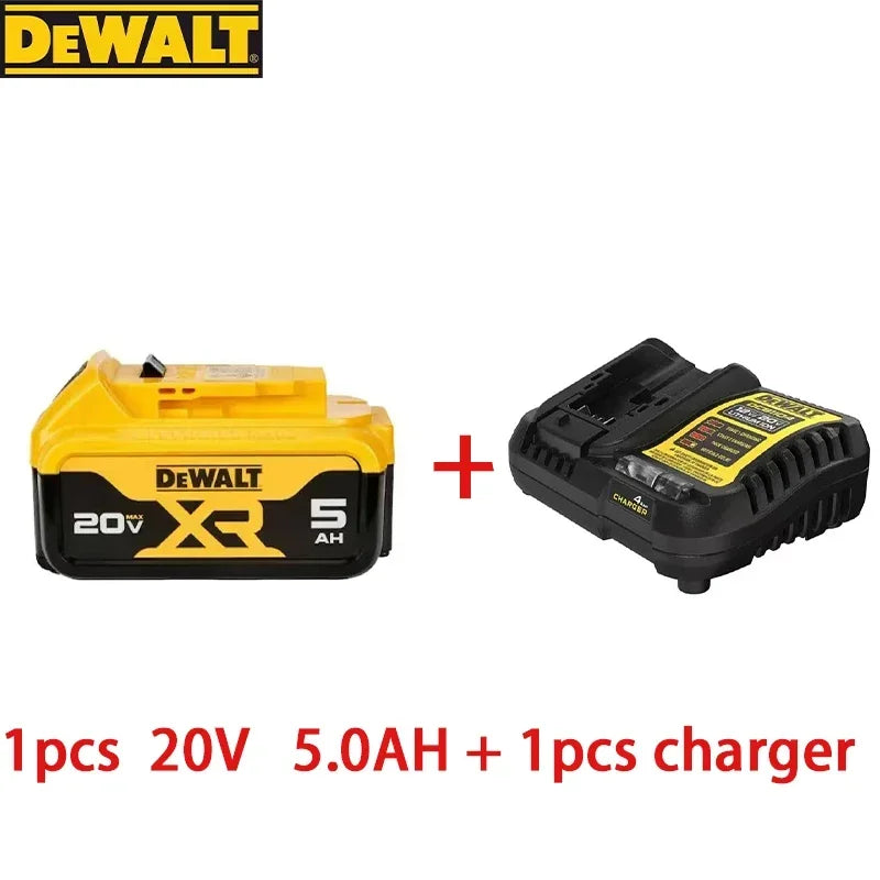 battery charger, fast charging, lithium battery, tool battery . - DEWALT original 20V, 5AH, DCB115, DCB118