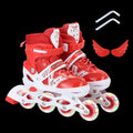 Double Row Quad Roller Skate Shoes 4 Wheels Skates Adjustable Size Outdoor Sport Kids Boys Girls Teenage Adults Skating Sneakers
