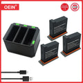 Batteries for DJI Osmo Action Camera Battery - 1300mAh Channel USB Charger bateria For DJI Osmo Action Camera Accessories. - 4Pcs