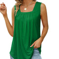 Summer 2026 Europe and the United States burst ruffle solid color sleeveless tank top loose casual women's Wear S-5XL