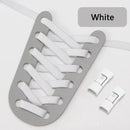 1Pair No Tie Shoe laces, Press Lock Shoelaces without ties Elastic Laces Sneaker Kids Adult 8MM Widened Flat Shoelace for Shoes