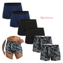 Black Boxer Shorts Men Underwear Soft Breathable Male Underpants for Men Homme Boxershorts Slips 2024 Panties. - 6pcs pack