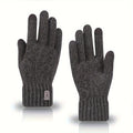 Winter Touch Screen Knitted Warm Glove Outdoor Anti Slip Cycling Driving Cold Proof Five Finger Glove Fashion Solid Glove Unisex