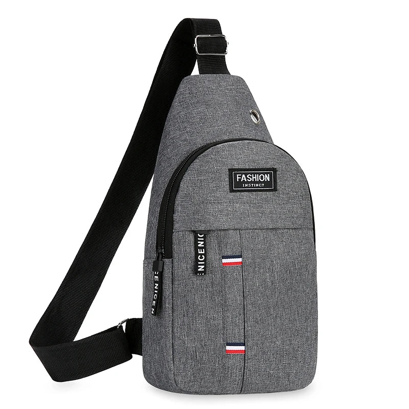 Men's Chest Bag, Single Shoulder Messenger Bag, Large Capacity.