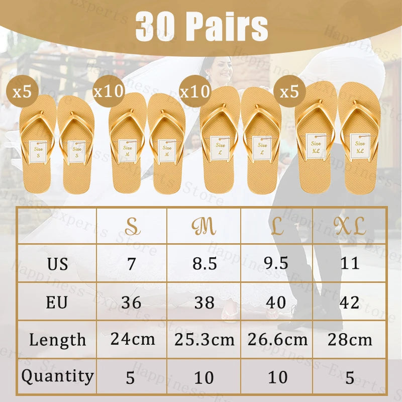 Wedding flip flops for guests, hotel spa wedding sandals, slippers