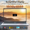 KAMRUI 17.3 AMD Ryzen 3 4300U Laptop 16GB DDR4 RAM 512GB SSD Lightweight Business Laptop Windows 11 Pro Ordenadores Portátiles