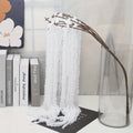 Dried amaranth flowers, elegant, white and green, preserved