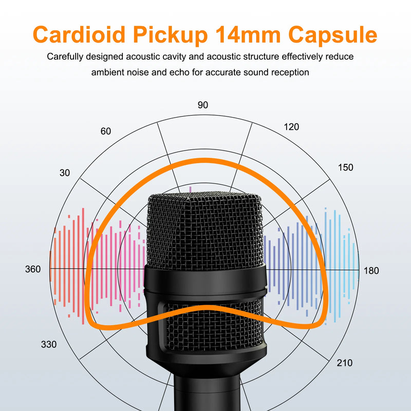 Comica Revo S 48kHz/24bit Wireless Interviewing Microphone for Smartphone Denoise Cardioid Polar Pattern Outdoor Microphone