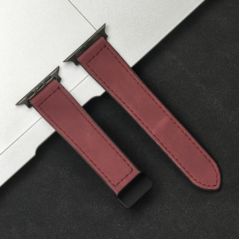 Silicone+Leather Strap For Apple Watch Band 49/44/42/45/38/40/41 Accessories Bracelet for iWatch Ultra Series 10 9 8 7 SE 6 5 4