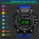Y12 Men's Watches Big Dial LED Digital Watch Multifunction Men Sports Watch Alarm Clock Stopwatch Fitness Electronic Wristwatch