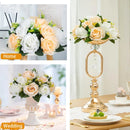Artificial Flowers Plastic Rose Ball Silk Fake Flower Floral  Wedding Birthday Party Centerpiece Table Arrangements Decor. - 1pc