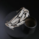 Bridal Tiaras and Crowns Ear of Wheat Crystal Rhinestone Headbands for Women Bride Noiva Bridesmaid Wedding Hair Jewelry