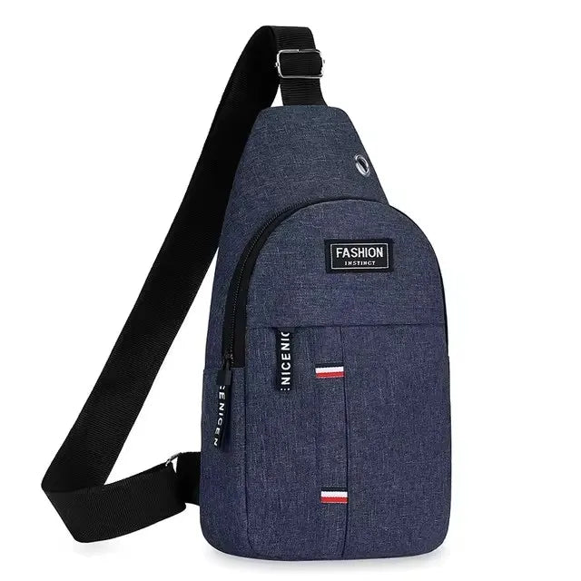Men's Chest Bag, Single Shoulder Messenger Bag, Large Capacity.