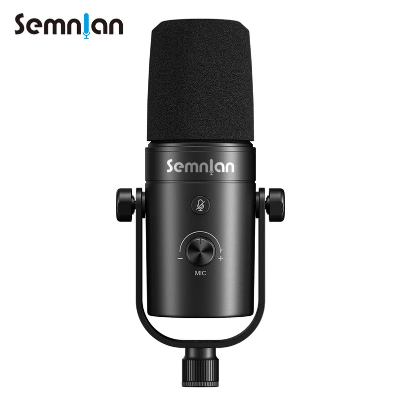 Dynamic Microphone XLR/USB Online Game Streaming Podcast Live PC Song Phone Recording RGB YouTube Video Studio Mic MK-8. - SEMNLAN