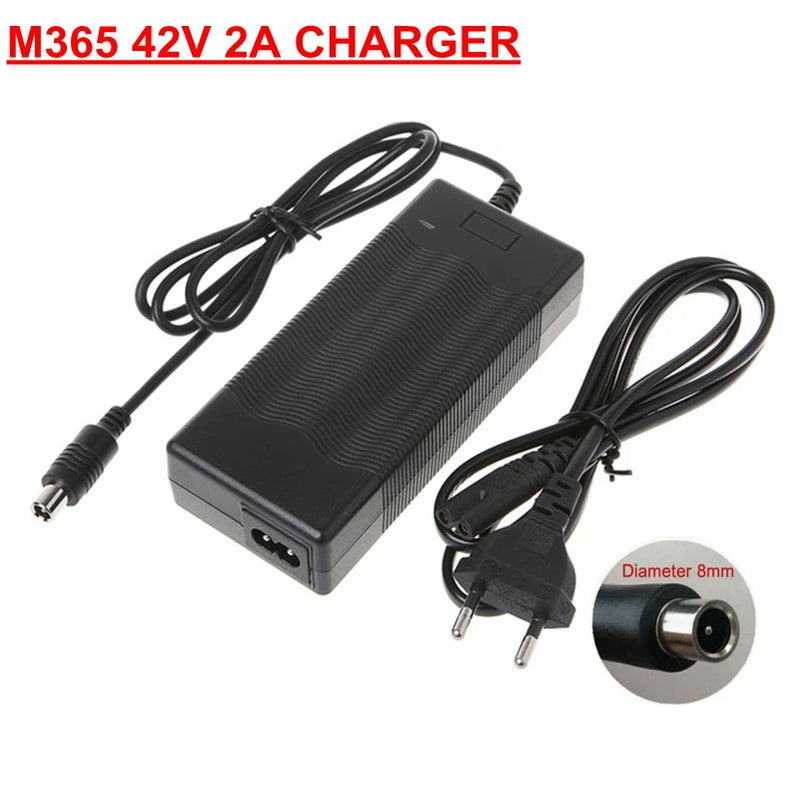 AC 110V-220V Electric Scooter Battery Charger DC 42V 2A For Xiaomi M365 Self Balancing Hoverboard 36V Lithium Battery Group