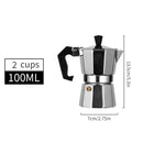 Aluminum Moka Pot Classic Stovetop Espresso Coffee Maker Coffee Kettle Tea Pot For Office Home Outdoor Camping Tableware