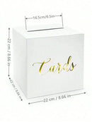 White card box set for voting game with foil design.