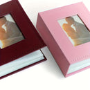 Premium Leather album - holds up to 100 4X6 "photos with front window for family, wedding and baby photos