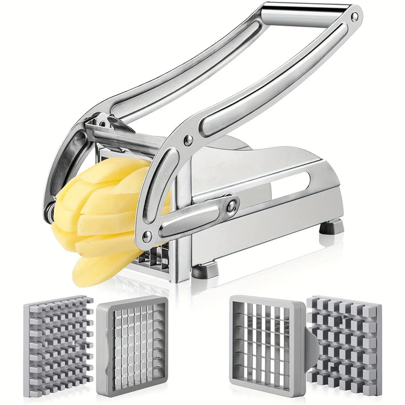 Multifunction Stainless Steel Potato Slicer, Manual Vegetable Cutter.