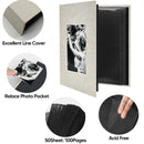 Linen cover 4x6 Photo Album 200 Pockets Slip-in Design Protects Photos Travel photos. - 1PCS