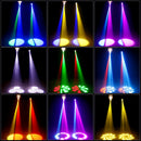 Somspot Gobos Moving Head Light Beam RGBW Stage Effect Lighting Projector for DJ Disco KTV Party Wedding Holiday Bar Club, 1/2PC