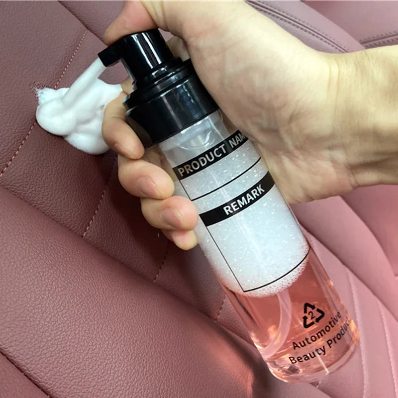 Foaming Bottle Car Interior, Press Head Wash Shampoo Container Dilution Refill Bottles Portable Dispenser Bottle. 200ML PET