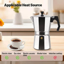 Aluminum Moka Pot Classic Stovetop Espresso Coffee Maker Coffee Kettle Tea Pot For Office Home Outdoor Camping Tableware
