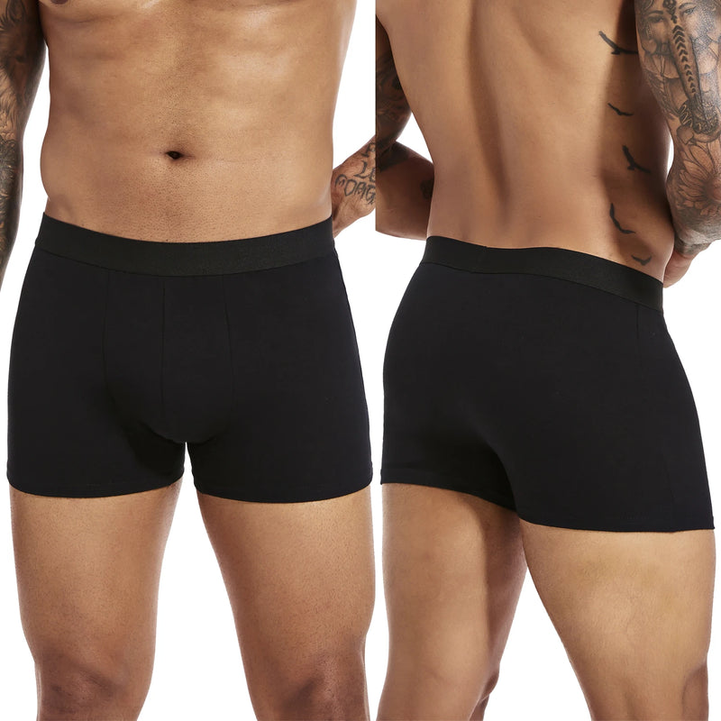 Black Boxer Shorts Men Underwear Soft Breathable Male Underpants for Men Homme Boxershorts Slips 2024 Panties. - 6pcs pack
