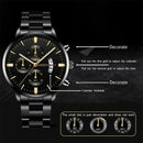 Men's stainless steel watch.