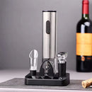 Multifunction Electric Automatic Corkscrew Wine Opener Set Wine stopper, Wine Pourer, Electric Bottle Opener with Storage Base