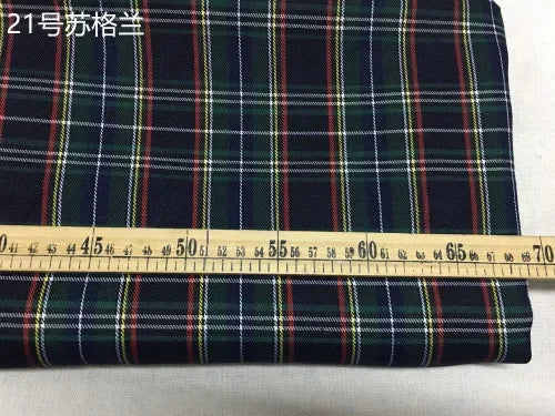 Plaid Fabric Christmas By Meter for Skirt Uniform Dresses Background Diy Sewing Scottish Style Cloth Soft Breathable Comfortable