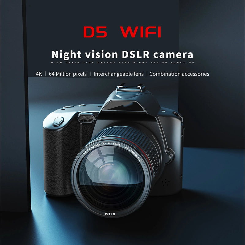 Digital Camera 3 Inch IPS Display Screen Digital Video Camera 16X Digital Zoom Support IR Night Vision for Travel Vlog 4K 64MP