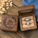 Wedding Ring Wooden Box Laser Engraving for wedding Ceremony Ring Bearer Ring Box Wedding band holder wedding supplies, mrs & mr