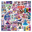 110Pcs/set Kpop Demon Hunters Stickers Kawaii Cartoon Cute Aesthetic Decal Decoration Laptop Motorcycle Luggage Car Sticker