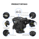 Professional Video Tripod Head Hydraulic Pan Tilt Fluid Head for Camera Tripod Monopod GM6 Multi-angle Shooting Load 8kg. - WEYLLAN