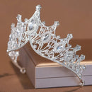 Itacazzo Bridal Headwear Noble Dazzling Silver-Colour Ladies' Crystal Crown Rhinestone Tiara Designed For Wedding Party