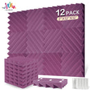 Studio Acoustic 12 Pcs, Self-adhesive Acoustic Insulation Wall Panels Foam Padding, Musical Recording Studio Home Decoration